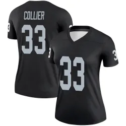 Women's Chris Collier Las Vegas Raiders No.33 Legend Jersey - Black