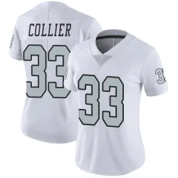 Women's Chris Collier Las Vegas Raiders No.33 Limited Color Rush Jersey - White