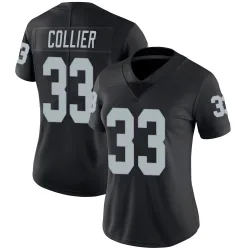 Women's Chris Collier Las Vegas Raiders No.33 Limited Team Color Vapor Untouchable Jersey - Black