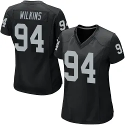 Women's Christian Wilkins Las Vegas Raiders No.94 Game Team Color Jersey - Black