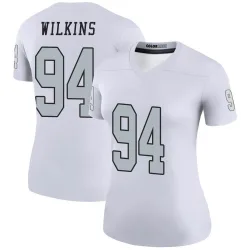 Women's Christian Wilkins Las Vegas Raiders No.94 Legend Color Rush Jersey - White