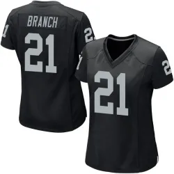 Women's Cliff Branch Las Vegas Raiders No.21 Game Team Color Jersey - Black