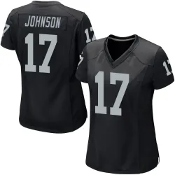 Women's Collin Johnson Las Vegas Raiders No.17 Game Team Color Jersey - Black