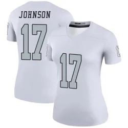 Women's Collin Johnson Las Vegas Raiders No.17 Legend Color Rush Jersey - White
