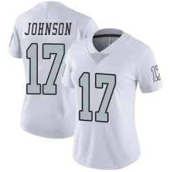 Women's Collin Johnson Las Vegas Raiders No.17 Limited Color Rush Jersey - White