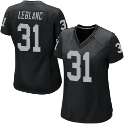 Women's Cre'Von LeBlanc Las Vegas Raiders No.31 Game Team Color Jersey - Black
