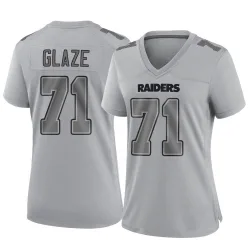 Women's DJ Glaze Las Vegas Raiders No.71 Game Atmosphere Fashion Jersey - Gray