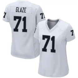Women's DJ Glaze Las Vegas Raiders No.71 Game Jersey - White