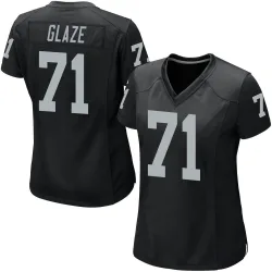 Women's DJ Glaze Las Vegas Raiders No.71 Game Team Color Jersey - Black