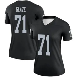 Women's DJ Glaze Las Vegas Raiders No.71 Legend Jersey - Black