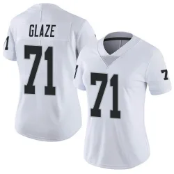 Women's DJ Glaze Las Vegas Raiders No.71 Limited Vapor Untouchable Jersey - White