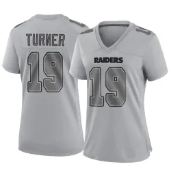 Women's DJ Turner Las Vegas Raiders No.19 Game Atmosphere Fashion Jersey - Gray