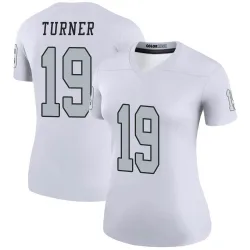 Women's DJ Turner Las Vegas Raiders No.19 Legend Color Rush Jersey - White