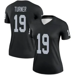 Women's DJ Turner Las Vegas Raiders No.19 Legend Jersey - Black
