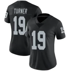 Women's DJ Turner Las Vegas Raiders No.19 Limited Team Color Vapor Untouchable Jersey - Black
