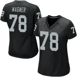 Women's Dalton Wagner Las Vegas Raiders No.78 Game Team Color Jersey - Black