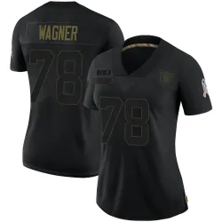 Women's Dalton Wagner Las Vegas Raiders No.78 Limited 2020 Salute To Service Jersey - Black