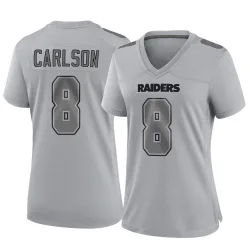 Women's Daniel Carlson Las Vegas Raiders No.8 Game Atmosphere Fashion Jersey - Gray