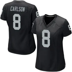 Women's Daniel Carlson Las Vegas Raiders No.8 Game Team Color Jersey - Black