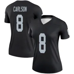 Women's Daniel Carlson Las Vegas Raiders No.8 Legend Jersey - Black