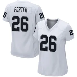 Women's Darien Porter Las Vegas Raiders No.26 Game Jersey - White