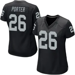 Women's Darien Porter Las Vegas Raiders No.26 Game Team Color Jersey - Black