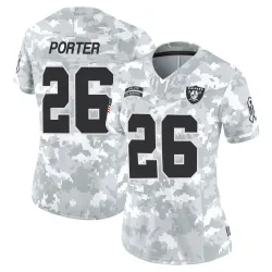 Women's Darien Porter Las Vegas Raiders No.26 Limited 2024 Salute to Service Jersey - Arctic Camo