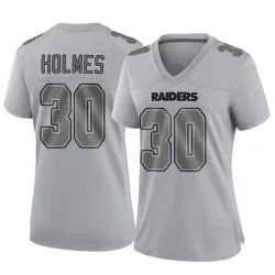 Women's Darnay Holmes Las Vegas Raiders No.30 Game Atmosphere Fashion Jersey - Gray