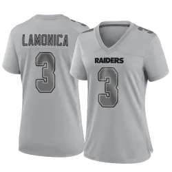 Women's Daryle Lamonica Las Vegas Raiders No.3 Game Atmosphere Fashion Jersey - Gray