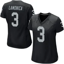 Women's Daryle Lamonica Las Vegas Raiders No.3 Game Team Color Jersey - Black