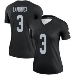 Women's Daryle Lamonica Las Vegas Raiders No.3 Legend Jersey - Black