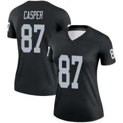 Women's Dave Casper Las Vegas Raiders No.87 Legend Jersey - Black