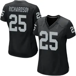 Women's Decamerion Richardson Las Vegas Raiders No.25 Game Team Color Jersey - Black