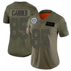 Women's Derek Carrier Las Vegas Raiders No.85 Limited 2019 Salute to Service Jersey - Camo