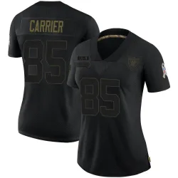 Women's Derek Carrier Las Vegas Raiders No.85 Limited 2020 Salute To Service Jersey - Black