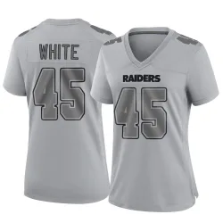 Women's Devin White Las Vegas Raiders No.45 Game Atmosphere Fashion Jersey - Gray