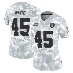 Women's Devin White Las Vegas Raiders No.45 Limited 2024 Salute to Service Jersey - Arctic Camo