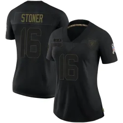 Women's Dillon Stoner Las Vegas Raiders No.16 Limited 2020 Salute To Service Jersey - Black
