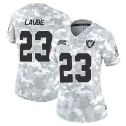 Women's Dylan Laube Las Vegas Raiders No.23 Limited 2024 Salute to Service Jersey - Arctic Camo