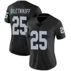 Women's Fred Biletnikoff Las Vegas Raiders No.25 Limited Team Color Vapor Untouchable Jersey - Black