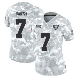 Women's Geno Smith Las Vegas Raiders No.7 Limited 2024 Salute to Service Jersey - Arctic Camo