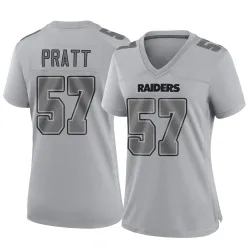 Women's Germaine Pratt Las Vegas Raiders No.57 Game Atmosphere Fashion Jersey - Gray