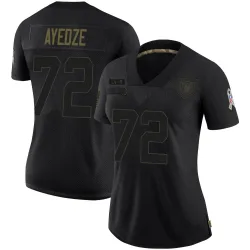 Women's Gottlieb Ayedze Las Vegas Raiders No.72 Limited 2020 Salute To Service Jersey - Black