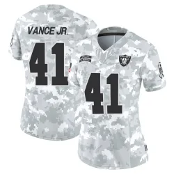 Women's Greedy Vance Jr. Las Vegas Raiders No.41 Limited 2024 Salute to Service Jersey - Arctic Camo