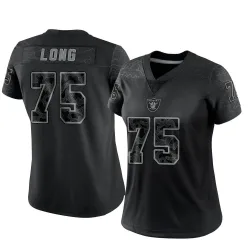 Women's Howie Long Las Vegas Raiders No.75 Limited Reflective Jersey - Black