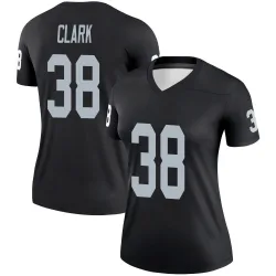 Women's Hudson Clark Las Vegas Raiders No.38 Legend Jersey - Black