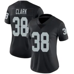 Women's Hudson Clark Las Vegas Raiders No.38 Limited Team Color Vapor Untouchable Jersey - Black
