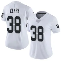 Women's Hudson Clark Las Vegas Raiders No.38 Limited Vapor Untouchable Jersey - White