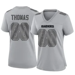 Women's Ian Thomas Las Vegas Raiders No.80 Game Atmosphere Fashion Jersey - Gray