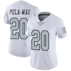 Women's Isaiah Pola-Mao Las Vegas Raiders No.20 Limited Color Rush Jersey - White
